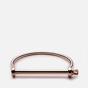 MIANSAI Thin 18K Rose Gold Screw Cuff Bracelet